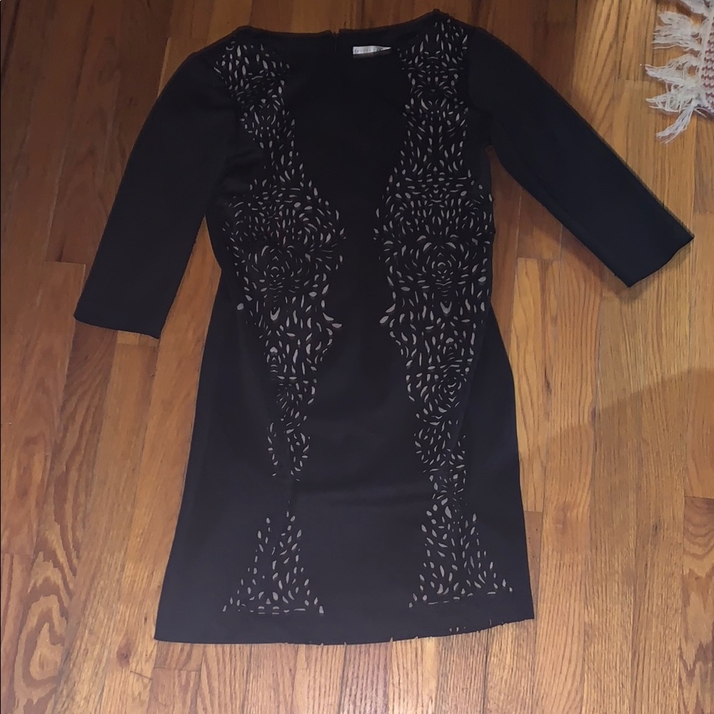 Elegant Black Dress with Intricate Design